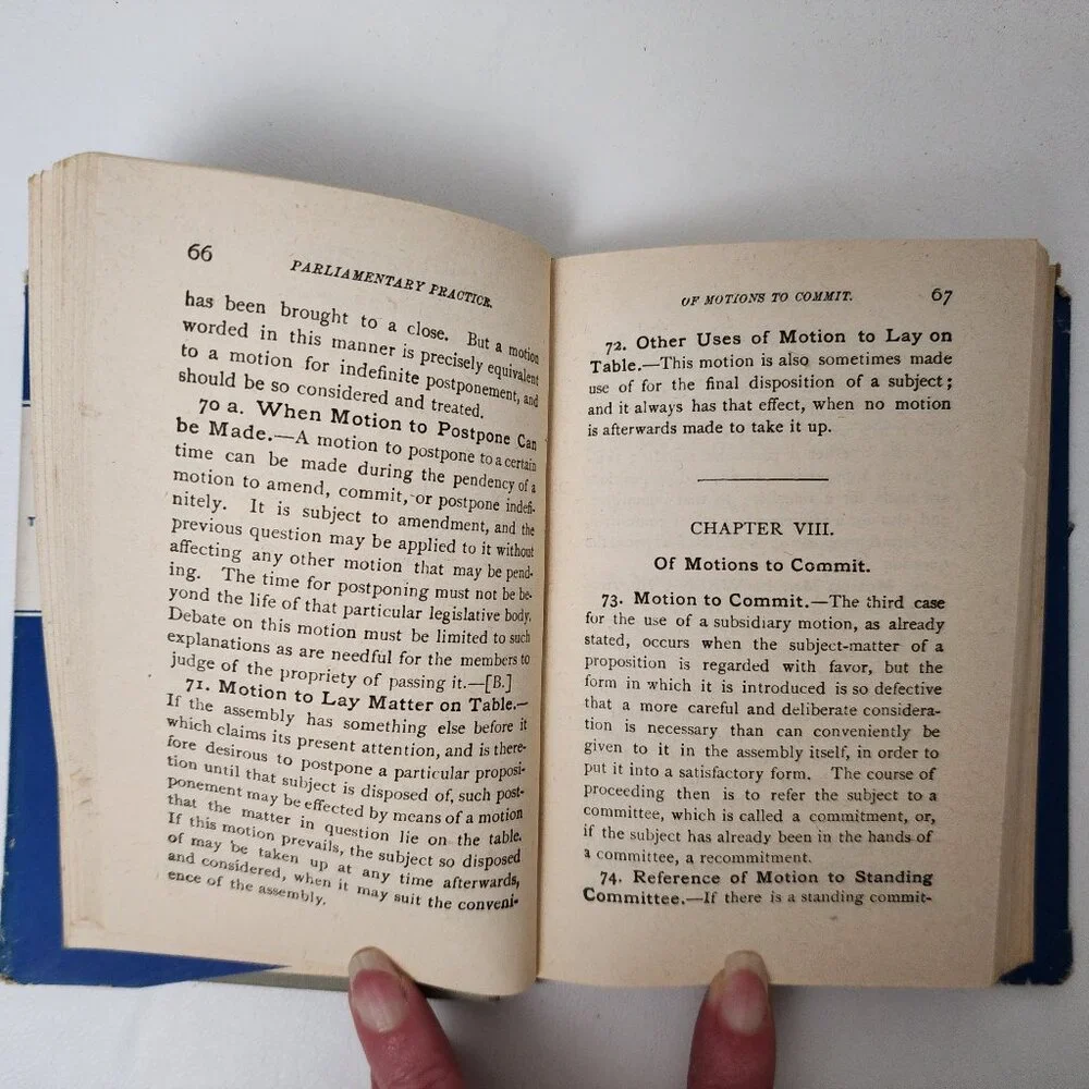 Cushing's Manual of Parliamentary Practice 1935 HC by Cushing & Bolles